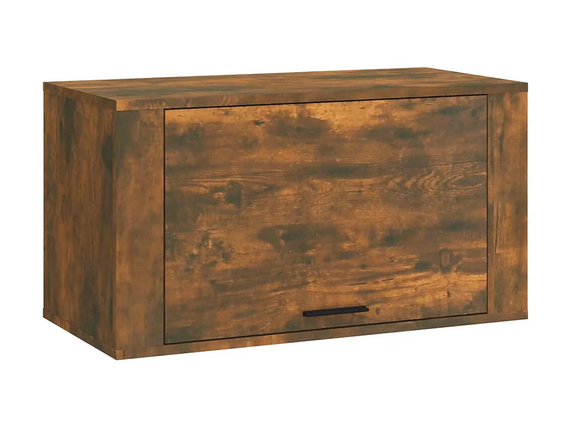 Armoire à chaussures murale Chêne fumé 70x35x38 cm Bois de Pin