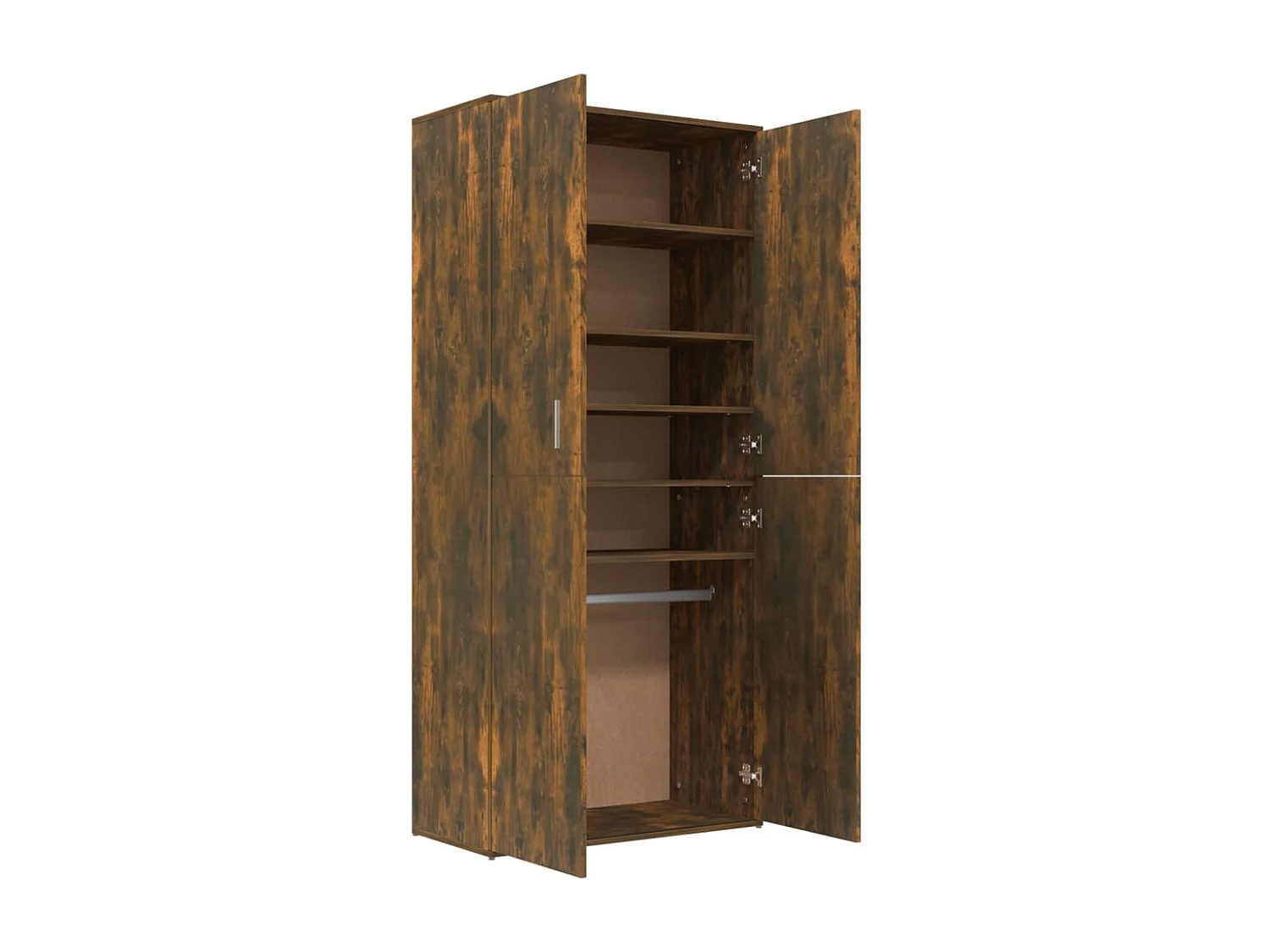 Schuhschrank Räuchereiche 80x39x178 cm Holzwerkstoff