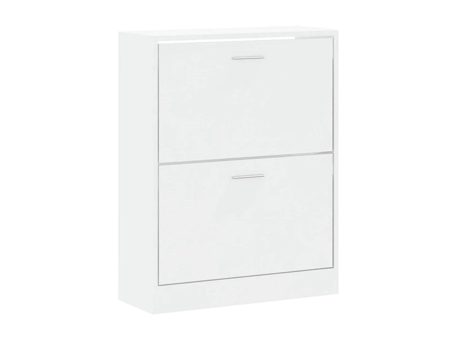 Scarpiera Bianco lucido 63x24x81 cm MDF