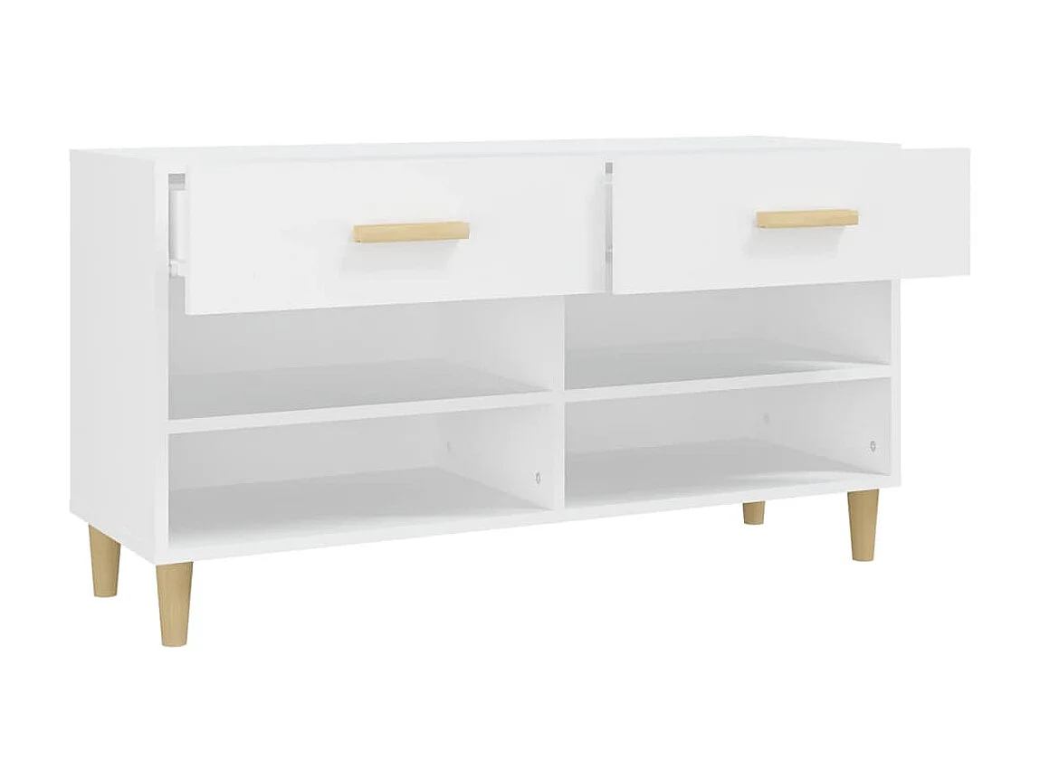 Zapatero Blanco 102x35x55 cm Madera contrachapada