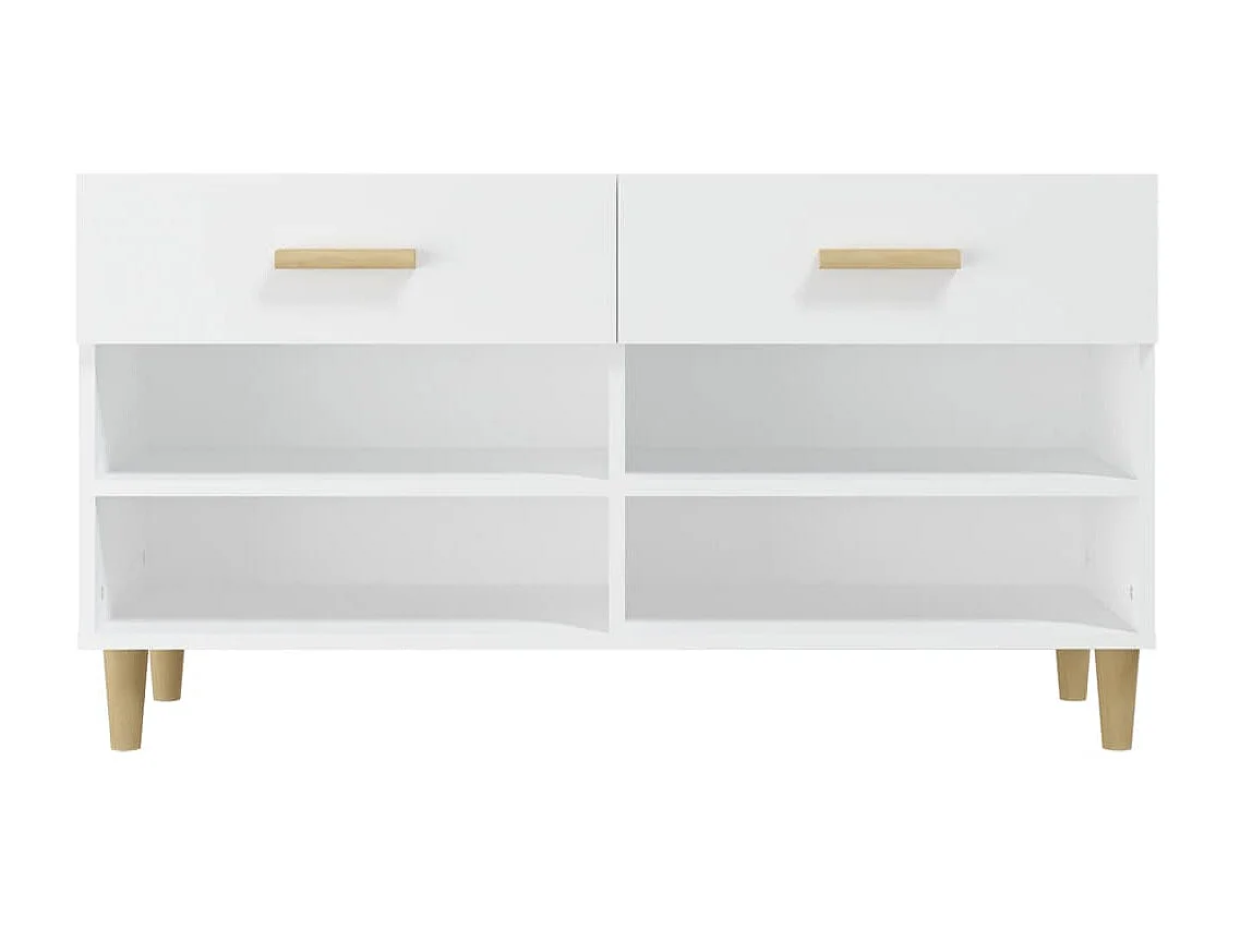 Armoire à chaussures Blanc 102x35x55 cm Bois d'ingénierie