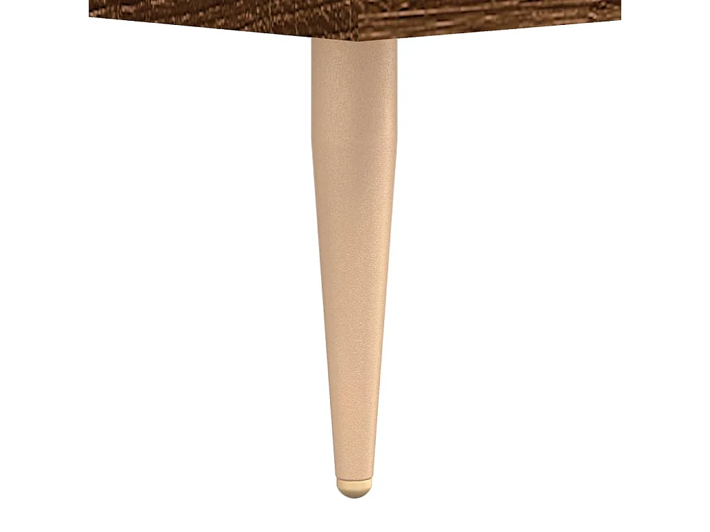 Banc à chaussures chêne marron 102x35x55 cm bois d'ingénierie