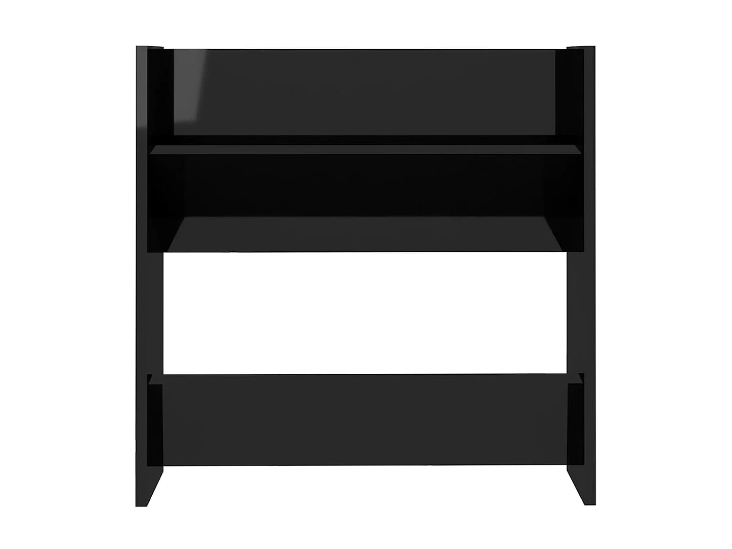 Schoenenkast voor wandmontage Glanzend zwart 60x18x60 cm Spaanplaat