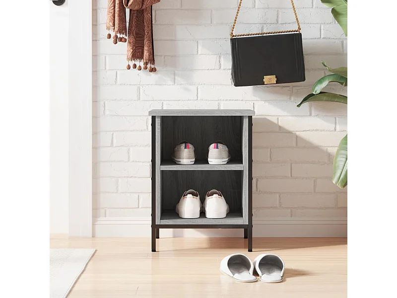 Armoire à chaussures sonoma gris 38x35x50 cm bois d'ingénierie