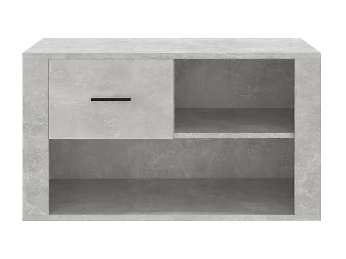 Armoire à chaussures Gris béton 80x35x45 cm Bois d'ingénierie