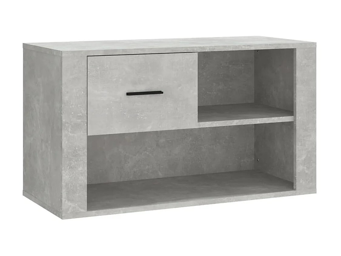 Armoire à chaussures Gris béton 80x35x45 cm Bois d'ingénierie