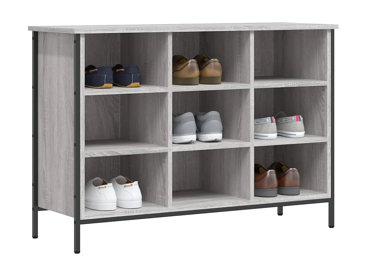 Armoire à chaussures sonoma gris 100x35x70 cm bois d'ingénierie