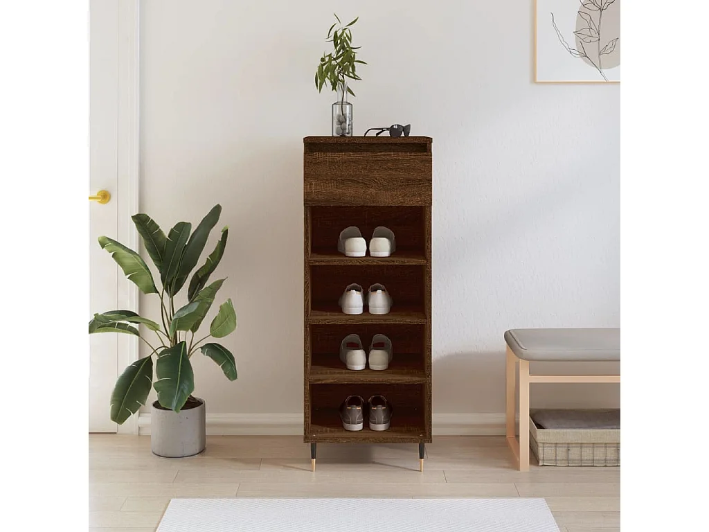 Armoire à chaussures Chêne marron 40x36x105cm Bois d'ingénierie