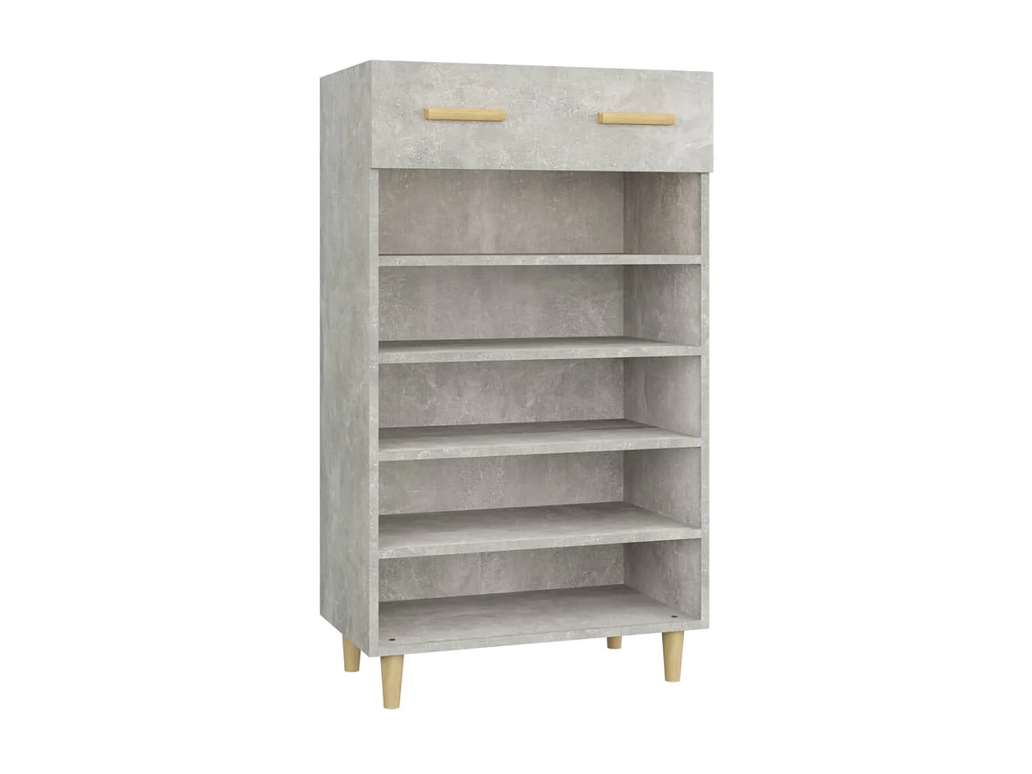 Armoire à chaussures Gris béton 60x35x105 cm Bois d'ingénierie