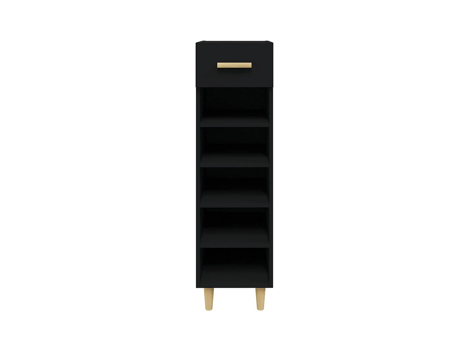 Schuhschrank Schwarz 30x35x105 cm Holzwerkstoff