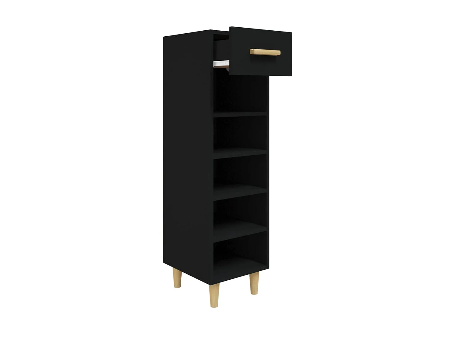 Armoire à chaussures Noir 30x35x105 cm Bois d'ingénierie