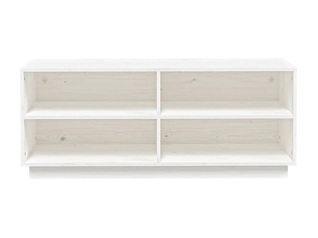 Armoire à chaussures Blanc 110x34x45 cm Bois de pin massif
