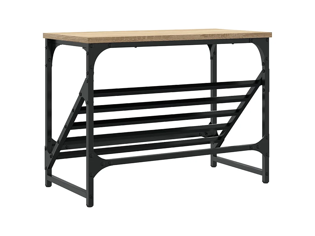 étagère à chaussures chêne sonoma 60x30x45 cm bois d'ingénierie