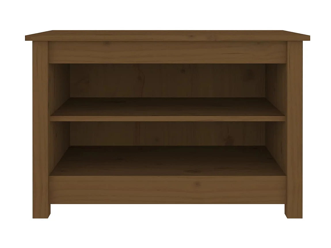 Schuhbank Honigbraun 70x38x45,5 cm Massive Kiefer