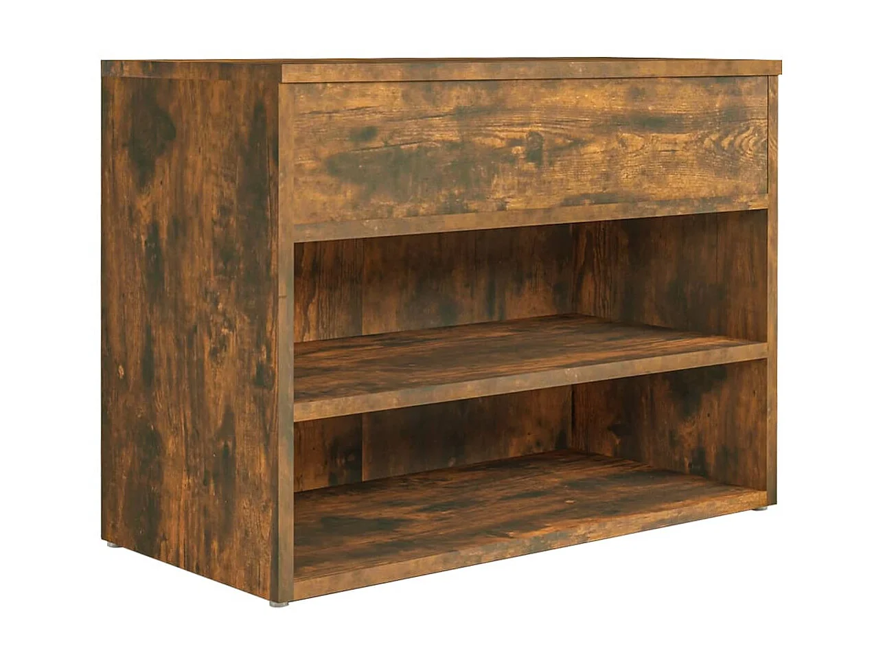 Banc à chaussures Chêne fumé 60x30x45 cm Bois d'ingénierie