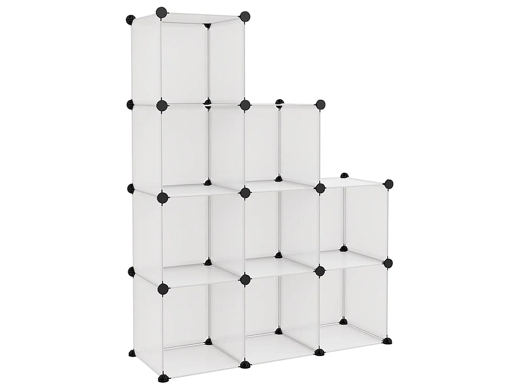 Cubes de rangement 9 pcs Transparent PP