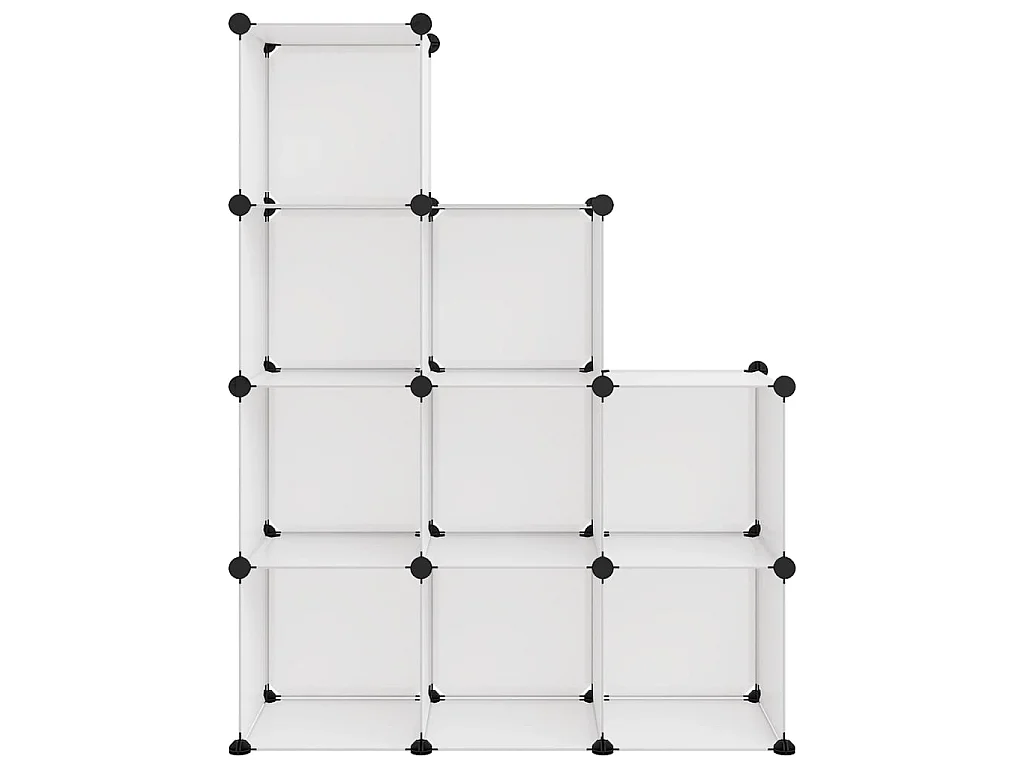 Cubes de rangement 9 pcs Transparent PP