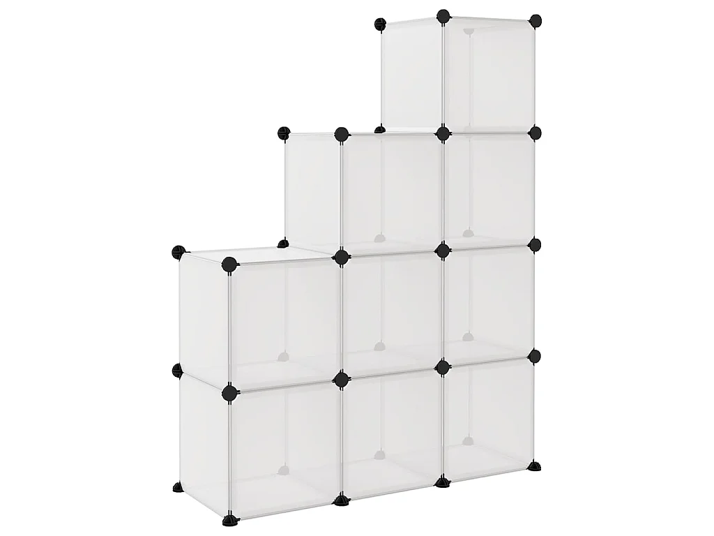 Cubes de rangement 9 pcs Transparent PP