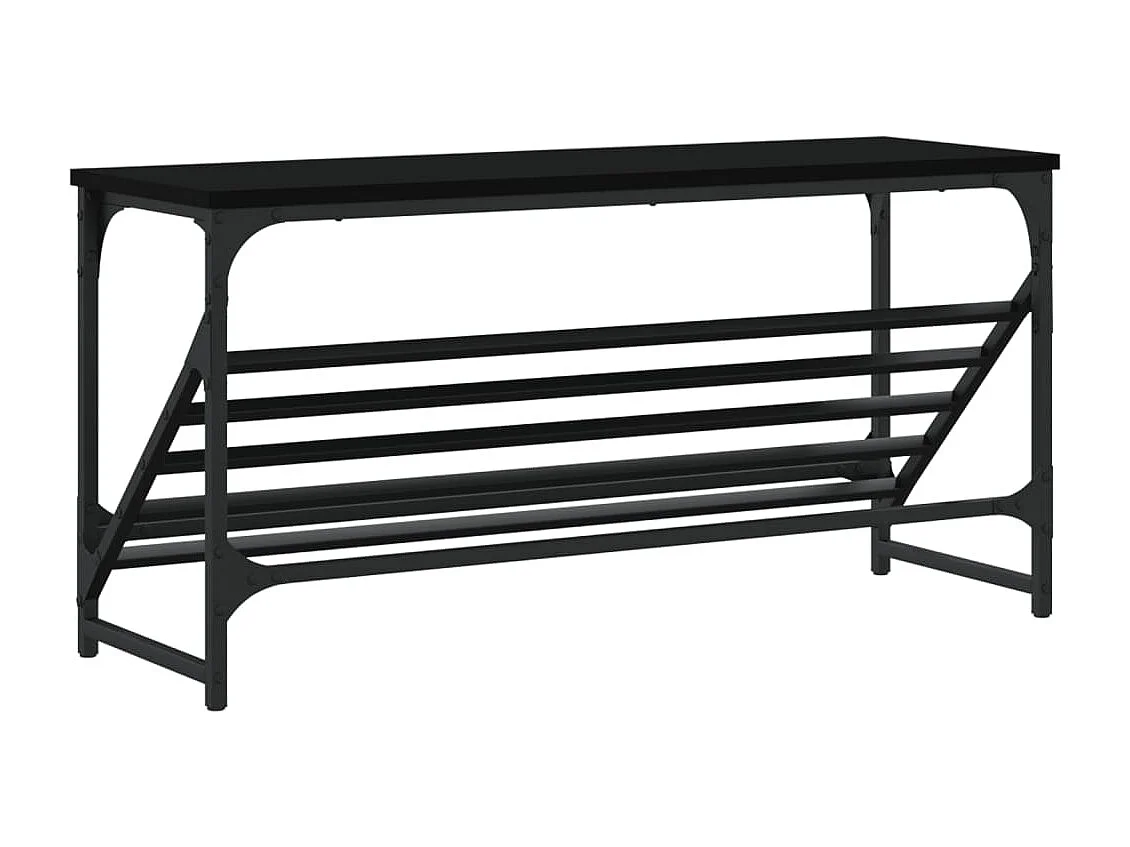 zwart schoenenrek 90x30x45 cm samengesteld hout