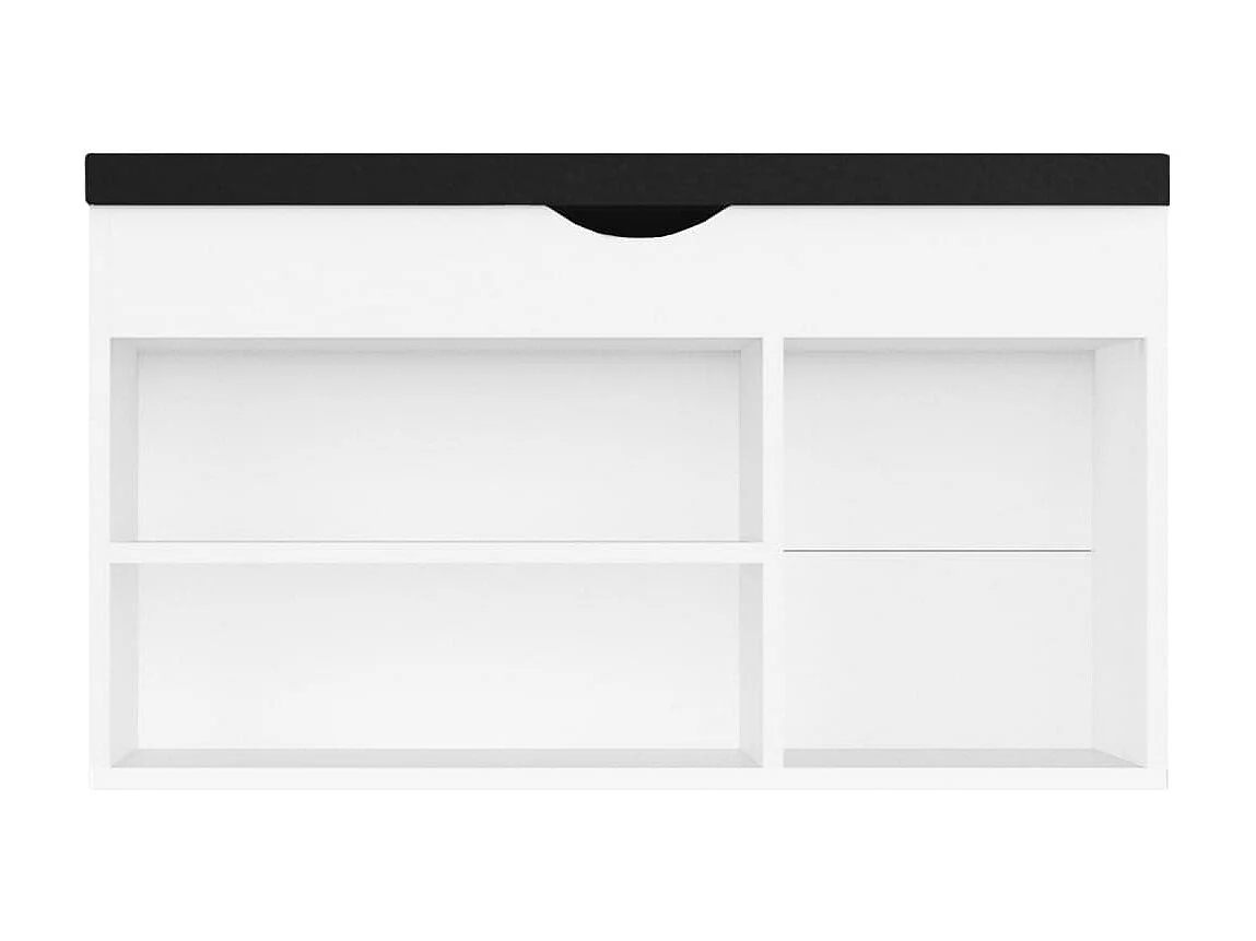 Banc à chaussures avec coussin Blanc 80x30x47 cm Aggloméré