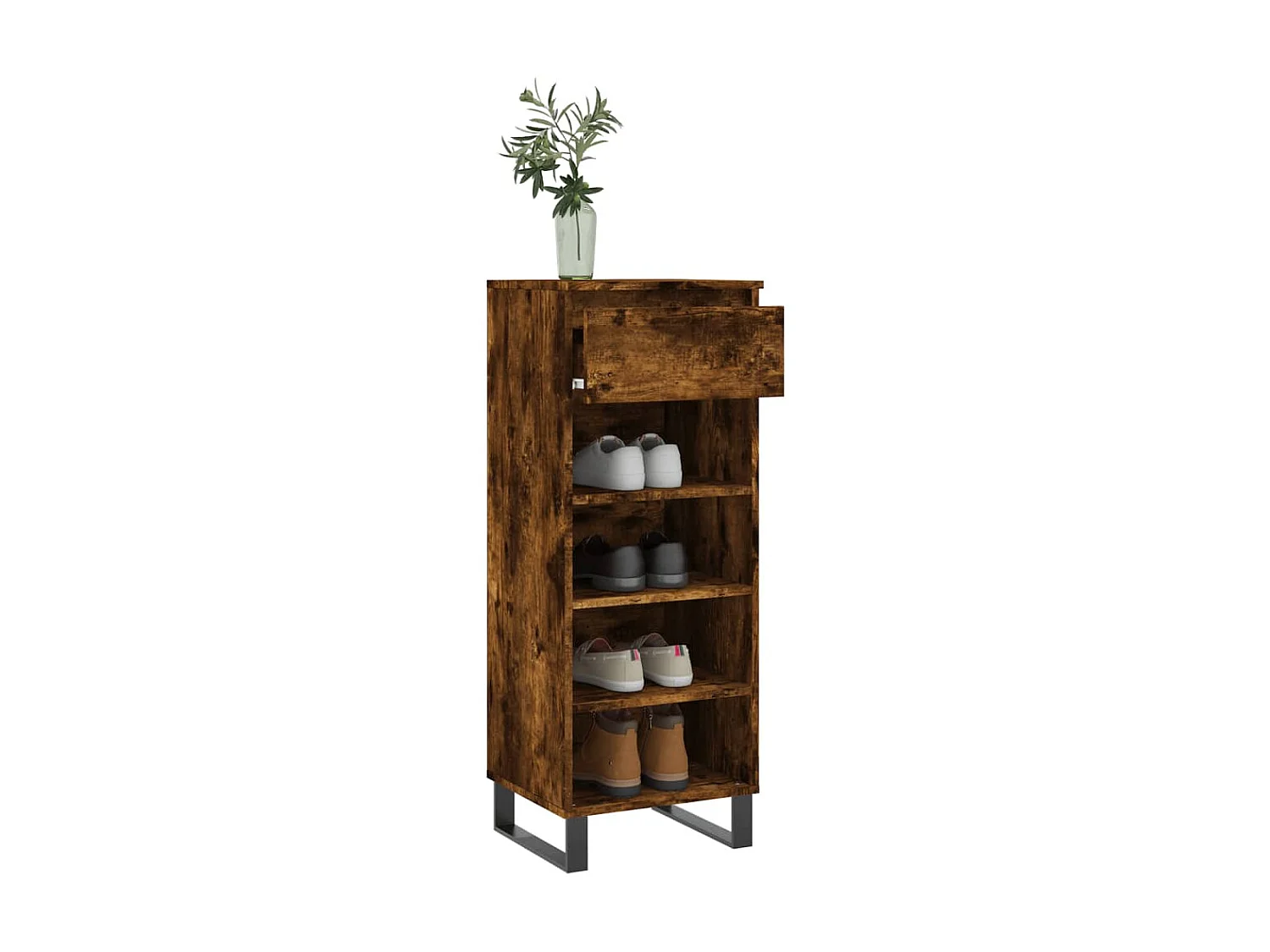 Armoire à chaussures Chêne fumé 40x36x105 cm Bois d'ingénierie