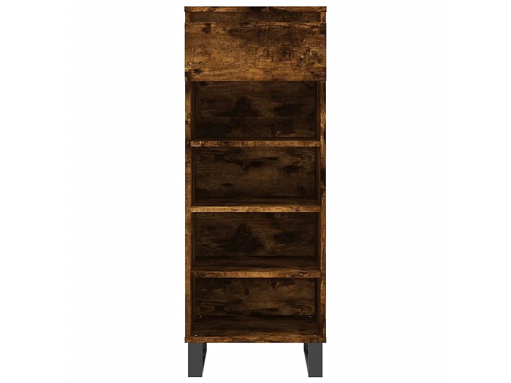 Armoire à chaussures Chêne fumé 40x36x105 cm Bois d'ingénierie