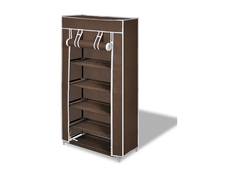 Porte-chaussures étagères 58 x 28 x 106 cm marron