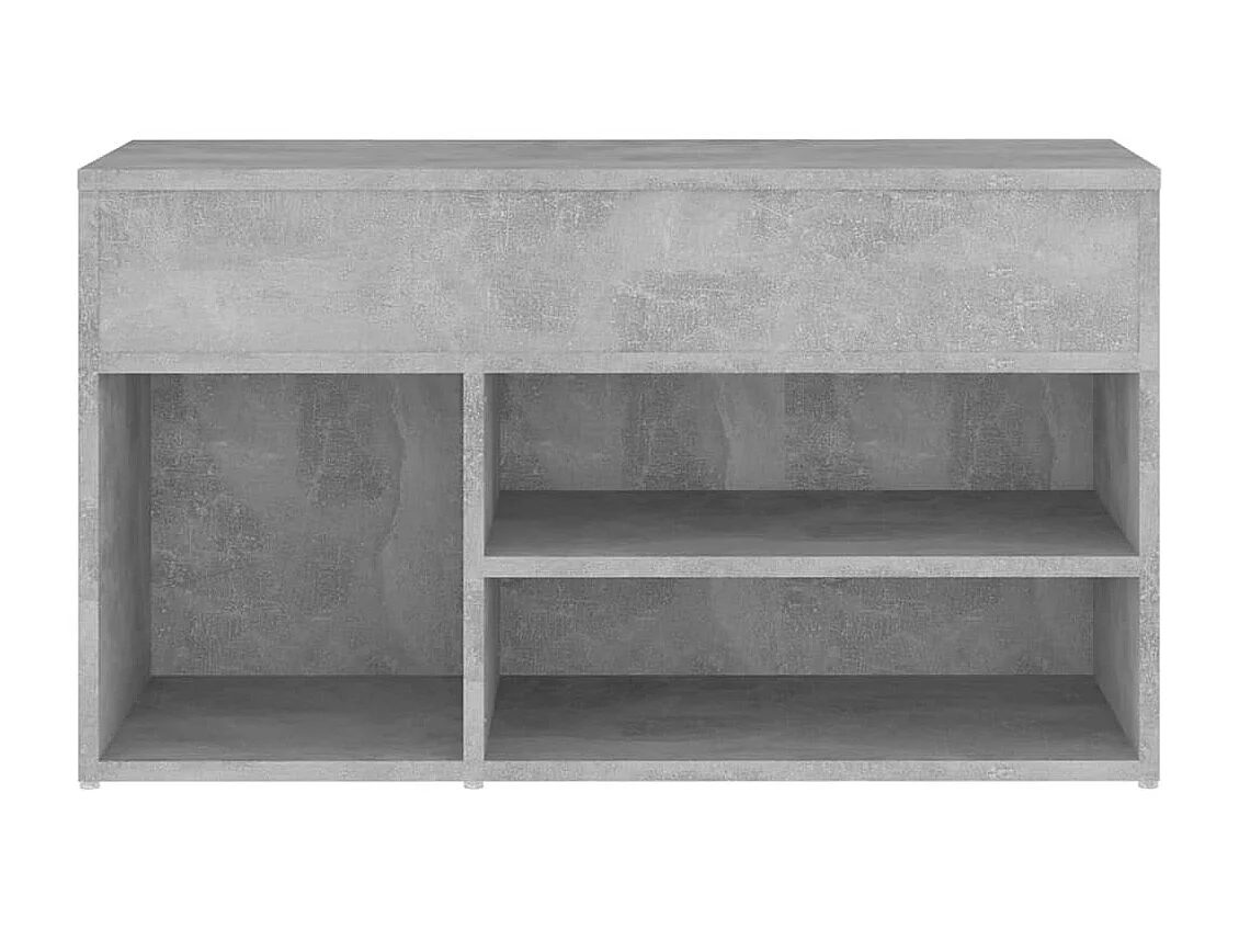 Banco para sapatos Concreto cinza 80x30x45 cm Aglomerado