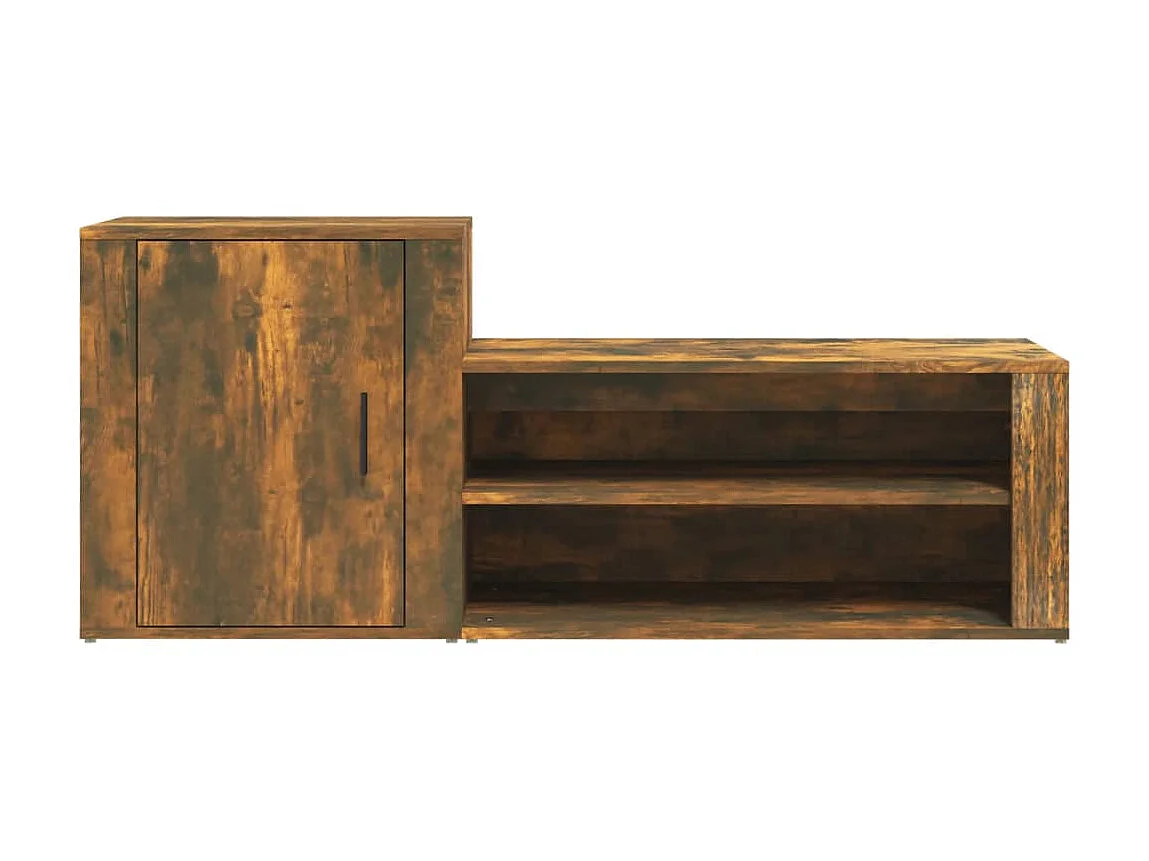 Armoire à chaussures Chêne fumé 130x35x54 cm Bois d'ingénierie