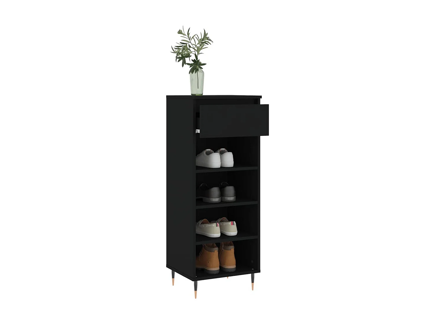 Armoire à chaussures Noir 40x36x105 cm Bois d'ingénierie