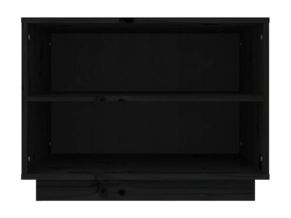 Armoire à chaussures Noir 60x34x45 cm Bois de pin massif