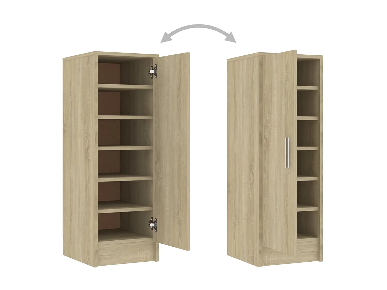 Armoire à chaussures Chêne Sonoma 32x35x92 cm Aggloméré