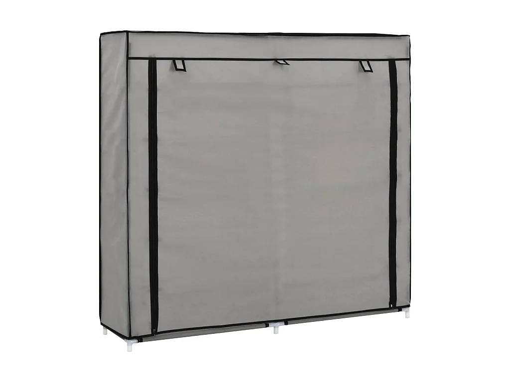 Schoenenkast met hoes Grijs 115x28x110 cm Stof