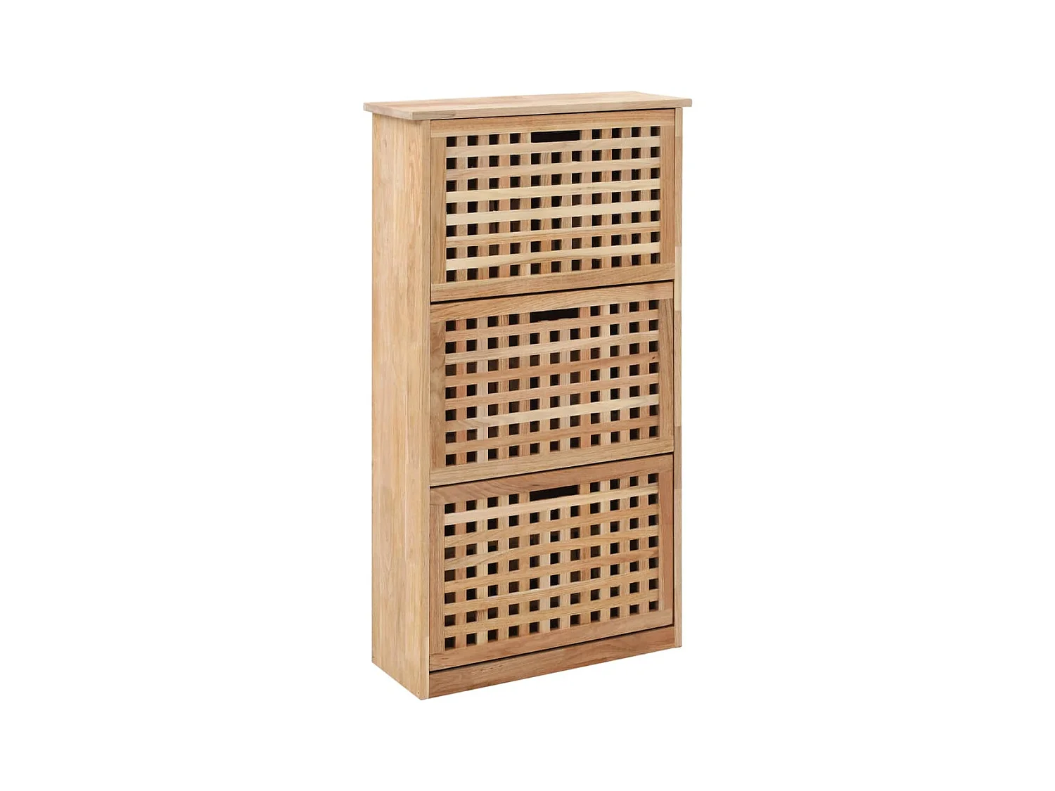 Schoenenkast 55x20x104 cm Massief walnoothout