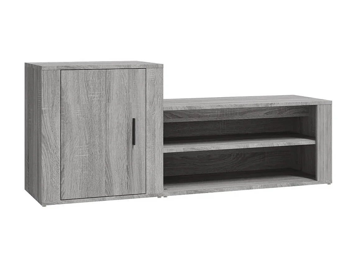 Armoire à chaussures Sonoma gris 130x35x54 cm Bois d'ingénierie