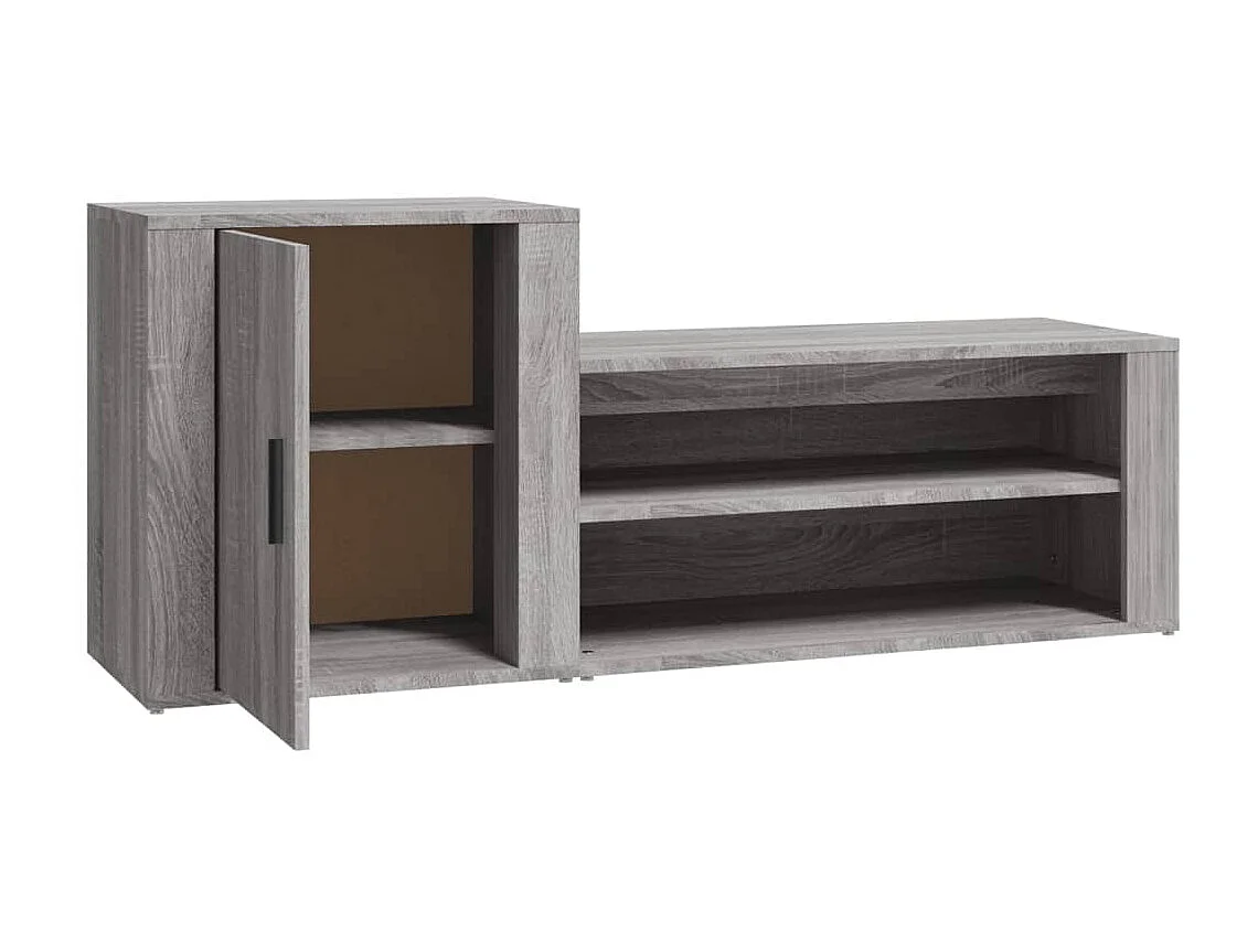 Armoire à chaussures Sonoma gris 130x35x54 cm Bois d'ingénierie