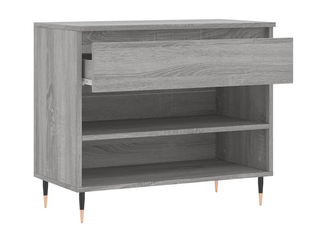 Armoire à chaussures Sonoma gris 70x36x60 cm Bois d'ingénierie