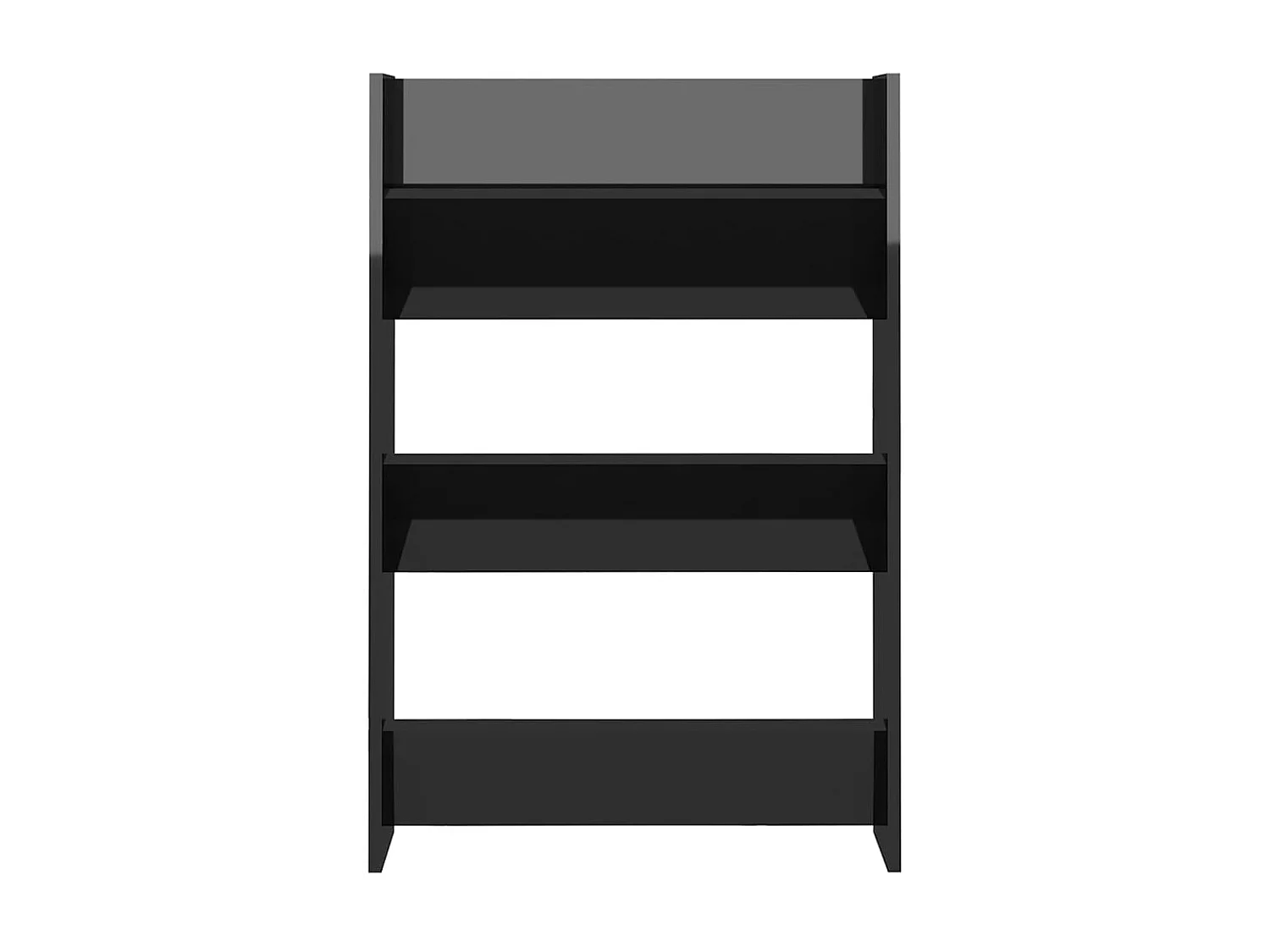 Armoire à chaussures murale Noir brillant 60x18x90 cm Aggloméré