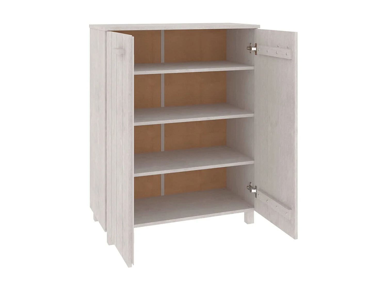 Scarpiera HAMAR Bianca 85x40x108 cm Legno di pino