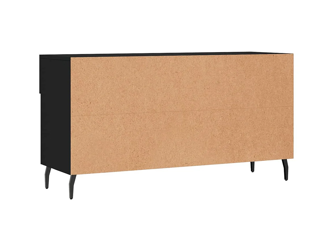 Schwarze Schuhbank 102x35x55 cm aus Holzwerkstoff