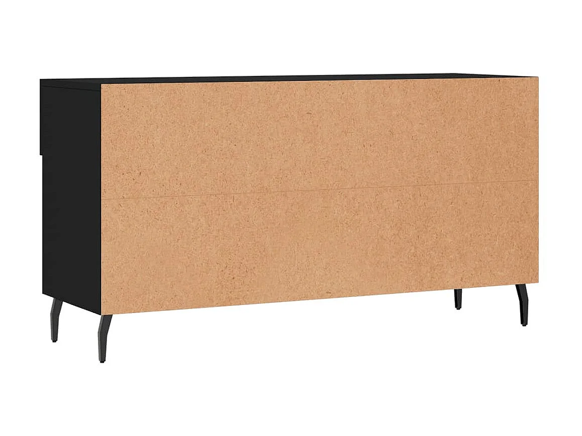 Zwarte schoenenbank 102x35x55 cm samengesteld hout