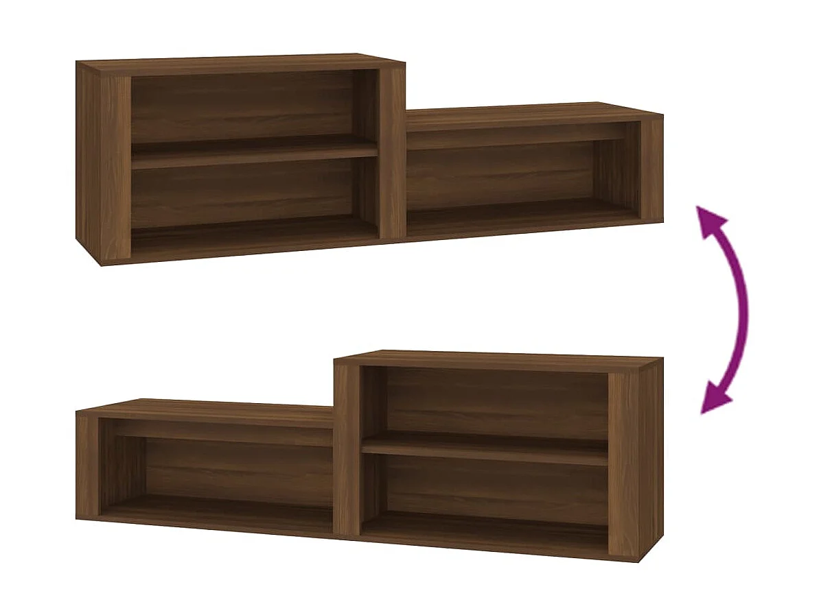 Scarpiera Rovere marrone 150x35x45 cm MDF