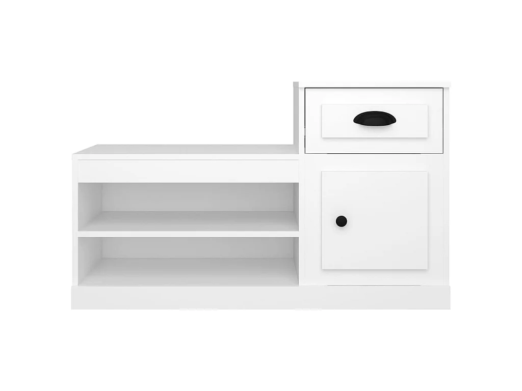 Armoire à chaussures blanc 100x42x60 cm bois d'ingénierie