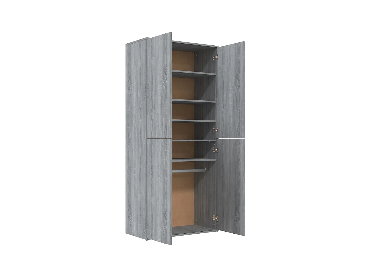 Scarpiera Sonoma grigia 80x39x178 cm MDF