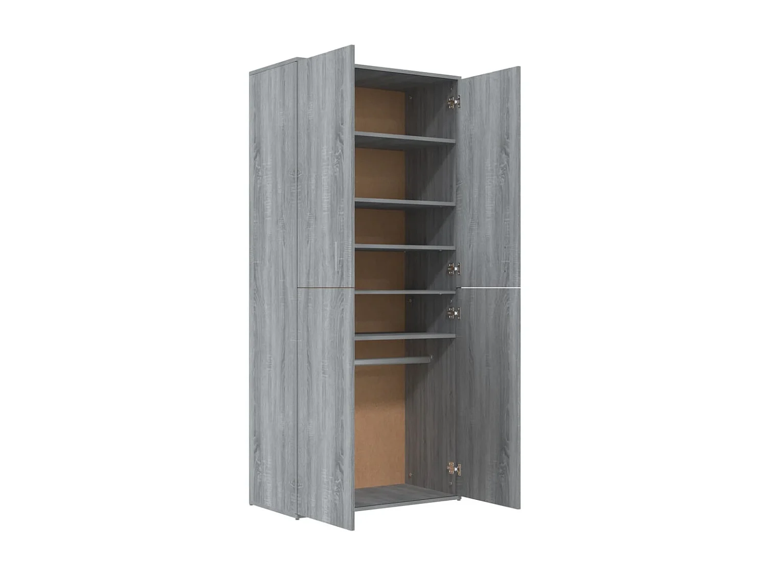 Scarpiera Sonoma grigia 80x39x178 cm MDF