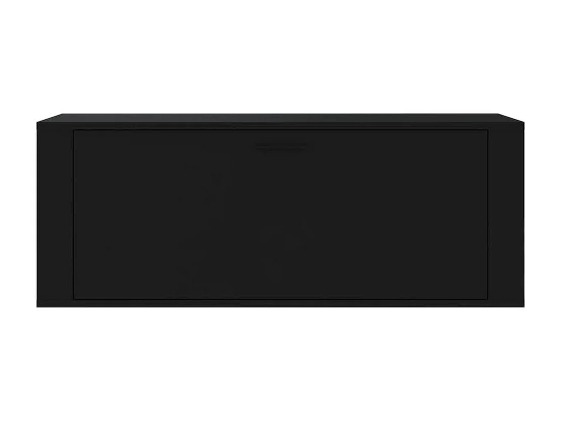 Schoenenkast voor wandmontage Zwart 100x35x38 cm Bewerkt hout