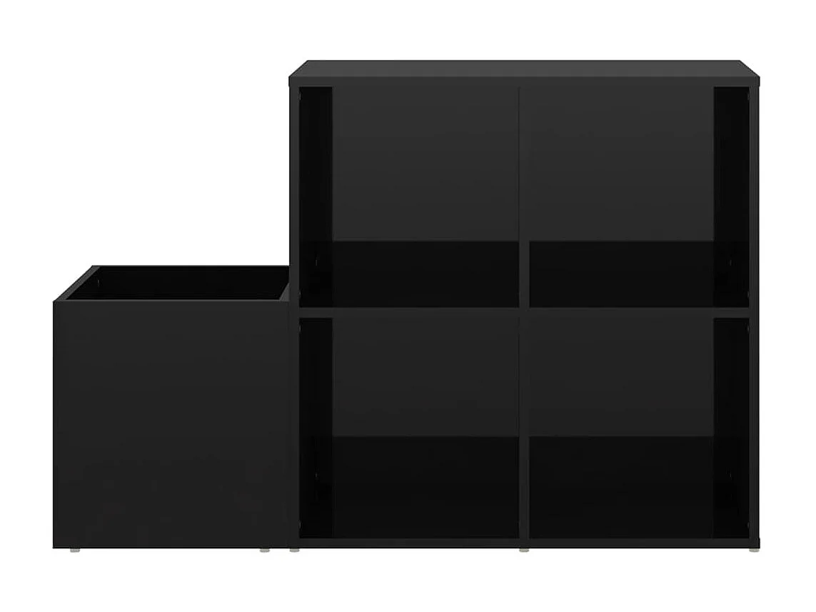 Armário para sapatos Preto brilhante 105x35,5x70 cm Aglomerado