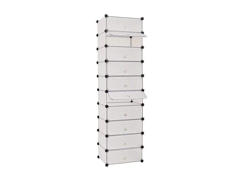 Armoire à chaussures avec 10 compartiments Blanc