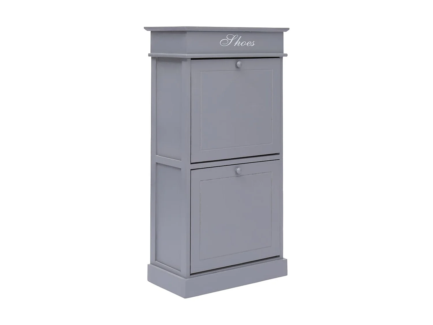 Armoire à chaussures Gris 50 x 28 x 98 cm Bois de Paulownia