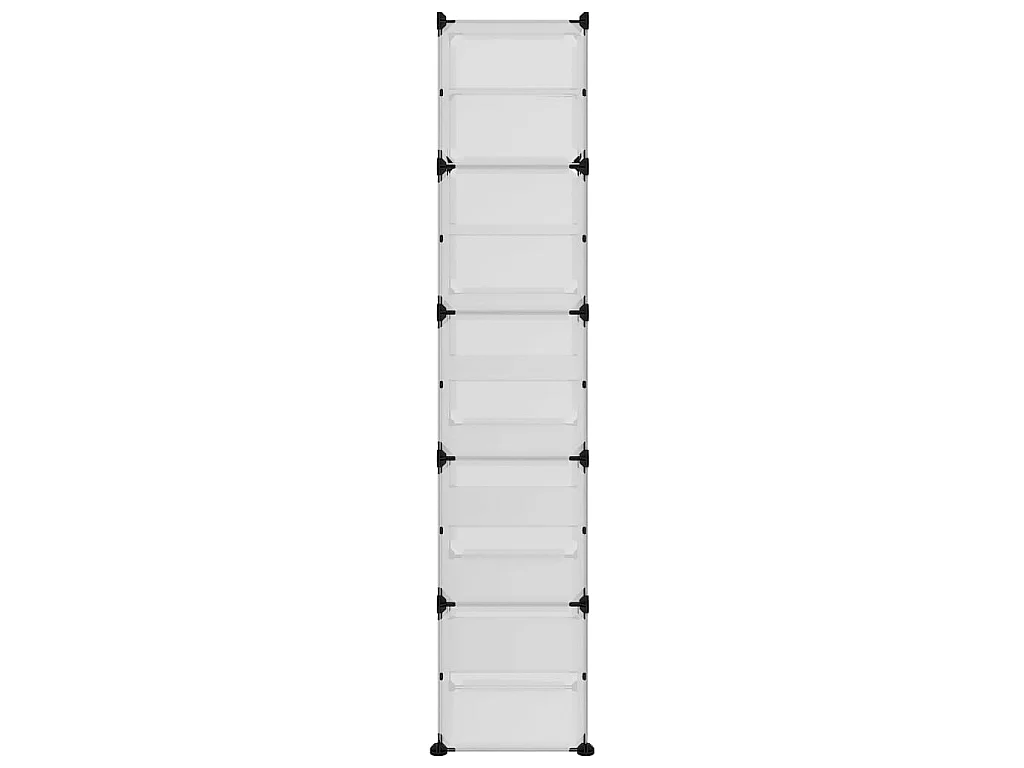 scarpiera Trasparente 44x31,5x153,5 cm PP